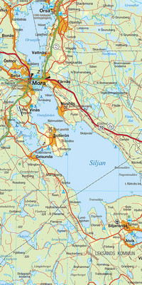 Schweden-Mitte, Gävle - Sundsvall - Mora, Nr. 4, Strassenkarte 1:250'000